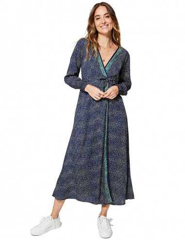 MCMAXI0046A - Vestido Wrap Azul