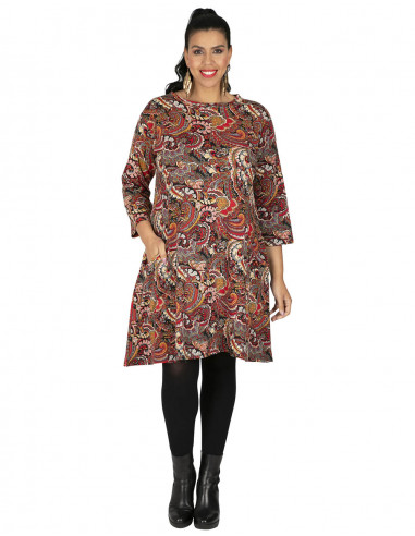 ROP6034G - Vestido Desenhos Multicolor