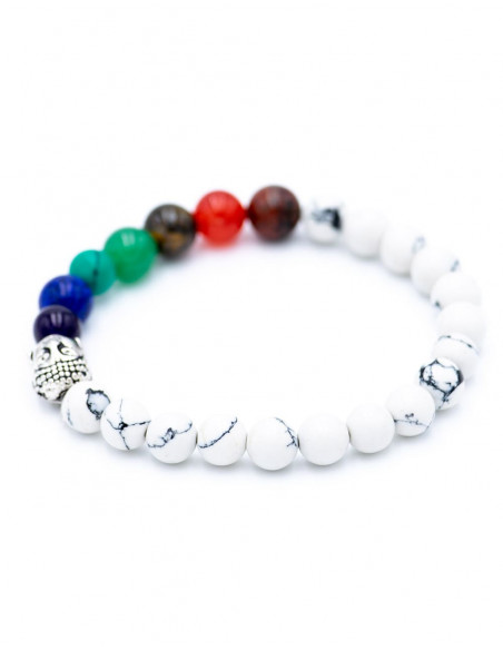 SPU0020H - Bracelet Pierres Howlite