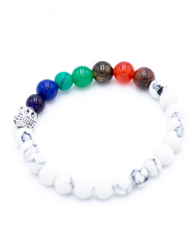 SPU0020H - Bracelet Pierres Howlite
