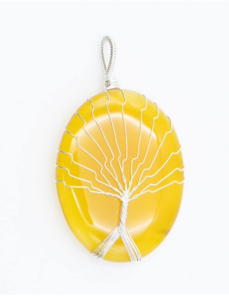 SDJ0004 - Pierre avec Pendentif Arbre