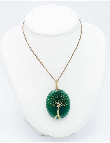 SDJ0004 - Pierre avec Pendentif Arbre