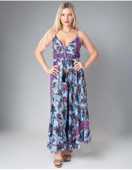 KM2032A - Vestido Longo Estilo Hippie
