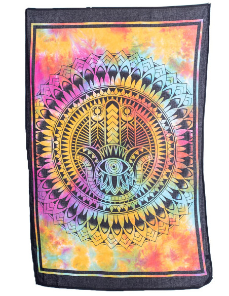 TTZ0020 - Tapisserie main Hamsa multicolore