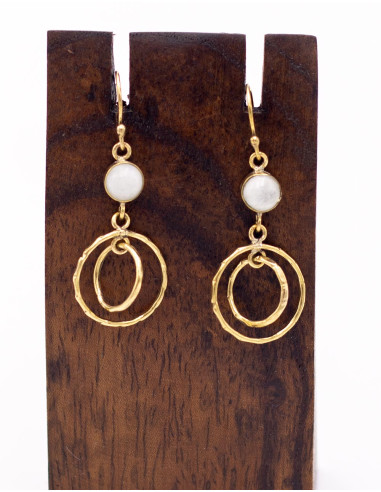 SPE0068 - Boucles d'oreilles en or avec cercles...