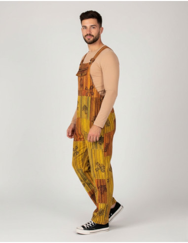 MMN1003H – Unisex-Patchwork-Overall von Kimago...