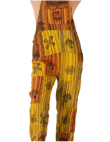 MMN1003H – Unisex-Patchwork-Overall von Kimago für Herren