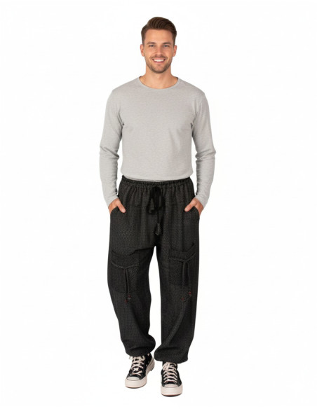 MPA2509H - Kimago Unisex Dicke Haremshose im Ethno-Stil