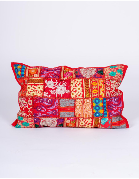 RCJ10014 - Fodera per cuscino patchwork indiana fatta a mano 60x40 Kimago