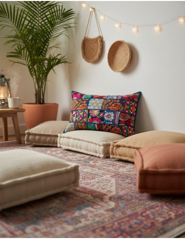 RCJ10015 - Indian Handmade Patchwork Cushion...