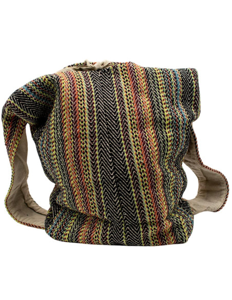 BBA2001 - Bolsa de Ombro Grande Kimago em Cânhamo, Estilo Étnico Indiano