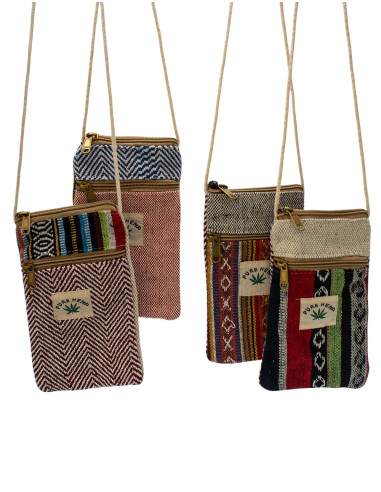 BBA0027 – Handgefertigte Hanf-Handytasche aus...