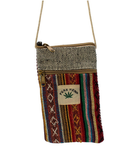 BBA0027 – Handgefertigte Hanf-Handytasche aus Indien Kimago