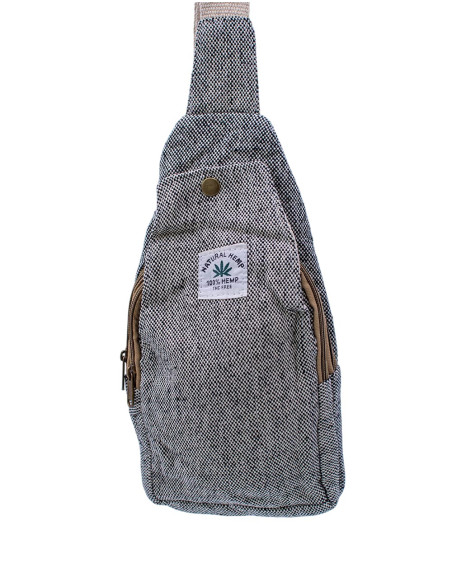 BMH00272 - Zaino triangolare unisex in canapa fatto a mano India Kimago