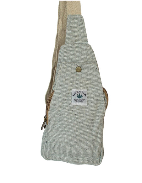 BMH0027N - Sac à dos triangulaire unisexe en chanvre naturel India Kimago