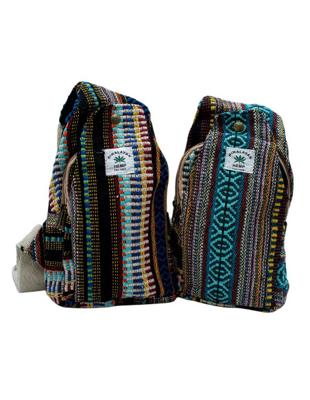 BMH0005 - India Kimago Unisex-Rucksack aus mehrfarbigem Hanf, dreieckig