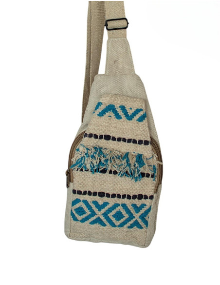 BMH0028 - Zaino triangolo unisex in cotone boho India Kimago