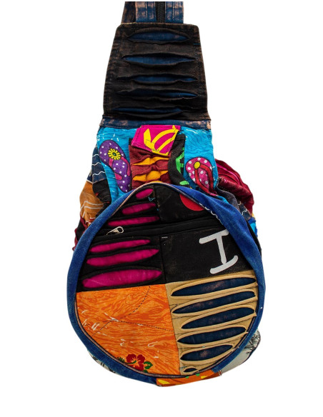BMH0026 - Sac à dos guitare patchwork bohème en coton indien Kimago