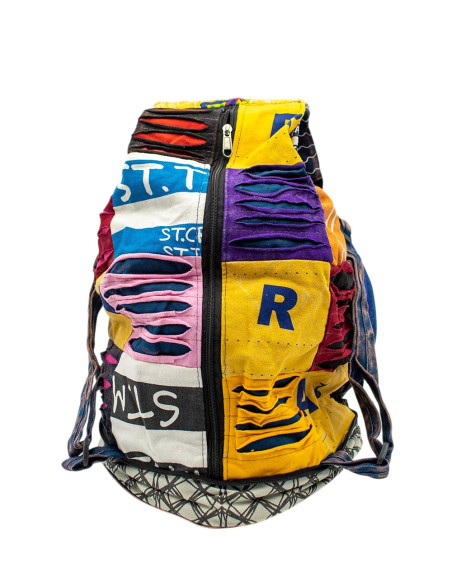 BMH0026 - Sac à dos guitare patchwork bohème en coton indien Kimago