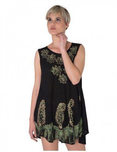 T-shirt-life-brodé-ethnique-noir 2