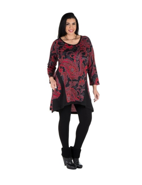Dress-plus-size-fantasia-paisley-disuguale