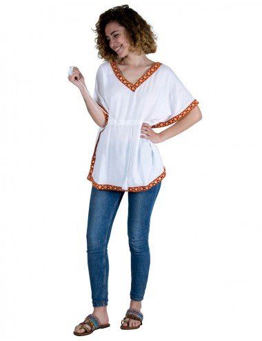 camiseta-poncho-verão-mulher-hippie-azul 2