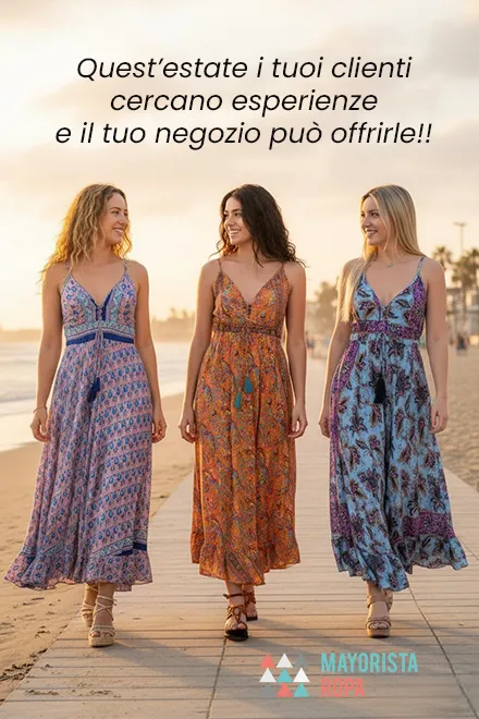 Abbigliamento boho chic all'ingrosso