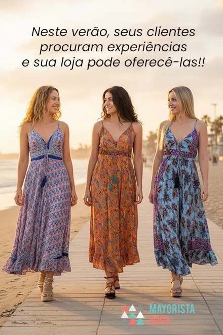 Roupas boho chic no atacado